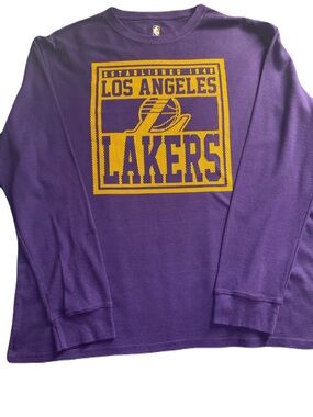 NBA Los Angeles Lakers Purple and Gold Graphic Thermal Top